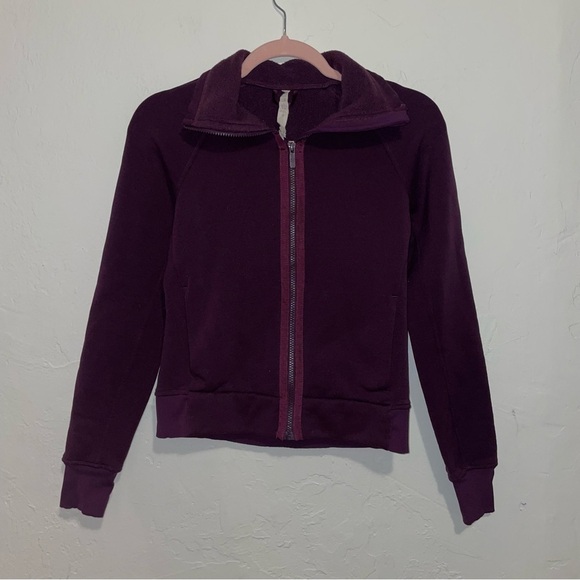 Lululemon Kick the Cold Funnel Neck Full-Zip Darkest Magenta Jacket - Picture 5 of 9